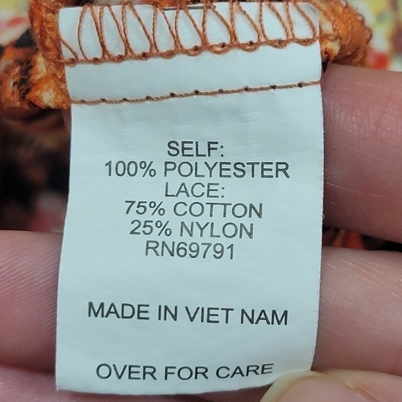 Figueroa & Flower Boho Floral Balloon Sleeve Mixed Print Peasant blouse size 1X - Picture 5 of 7